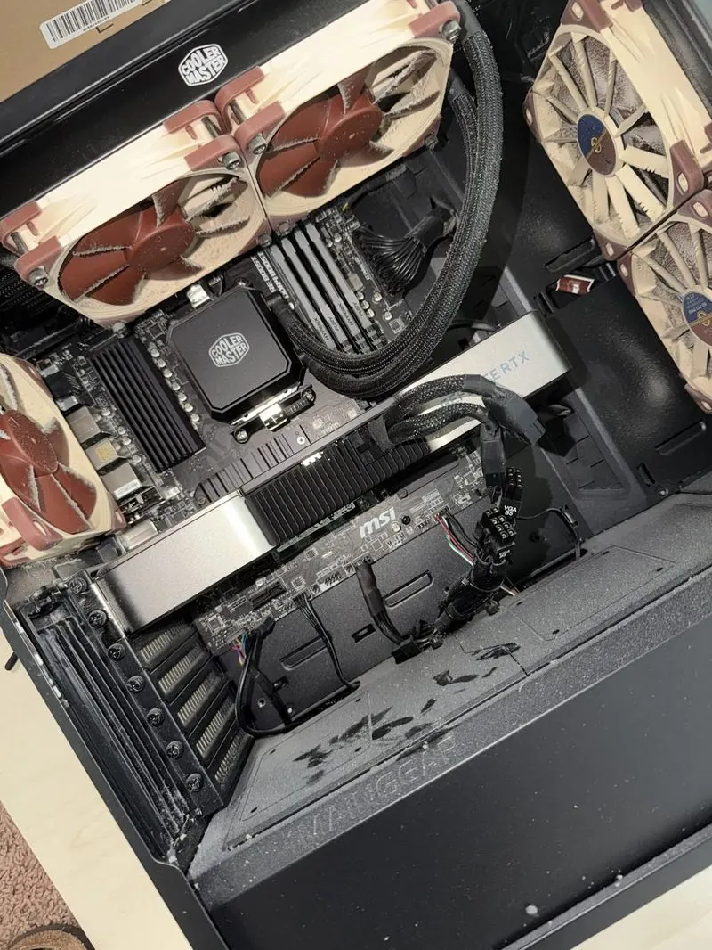 Desktop computer upgrade with new cooling and graphics card